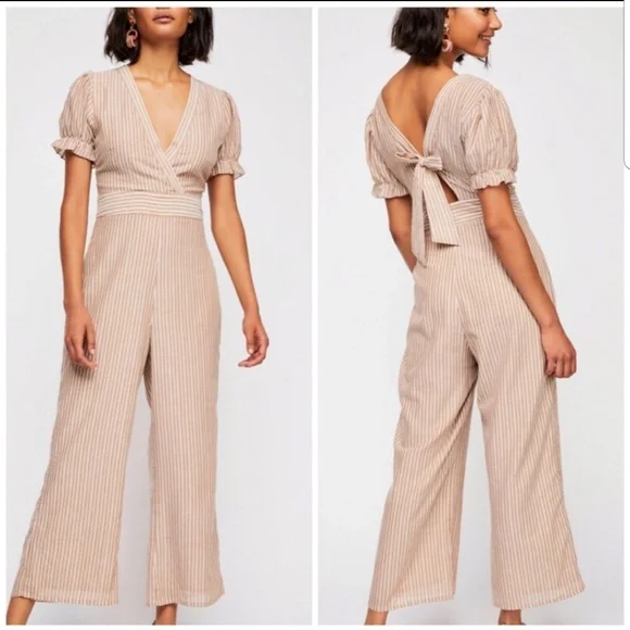 Free People Pants Jumpsuits Free People Boundary Stripe